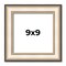 Square Contemporary Silver Picture Frame - UV Acrylic, Foam Board Backing, Hanging Hardware